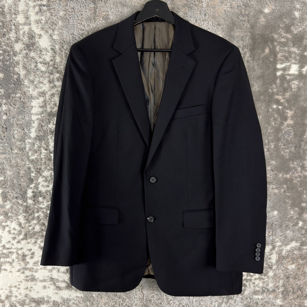 Combatant Gentlemen Size 38R Career Wool Notched Blazer Jacket Black Button